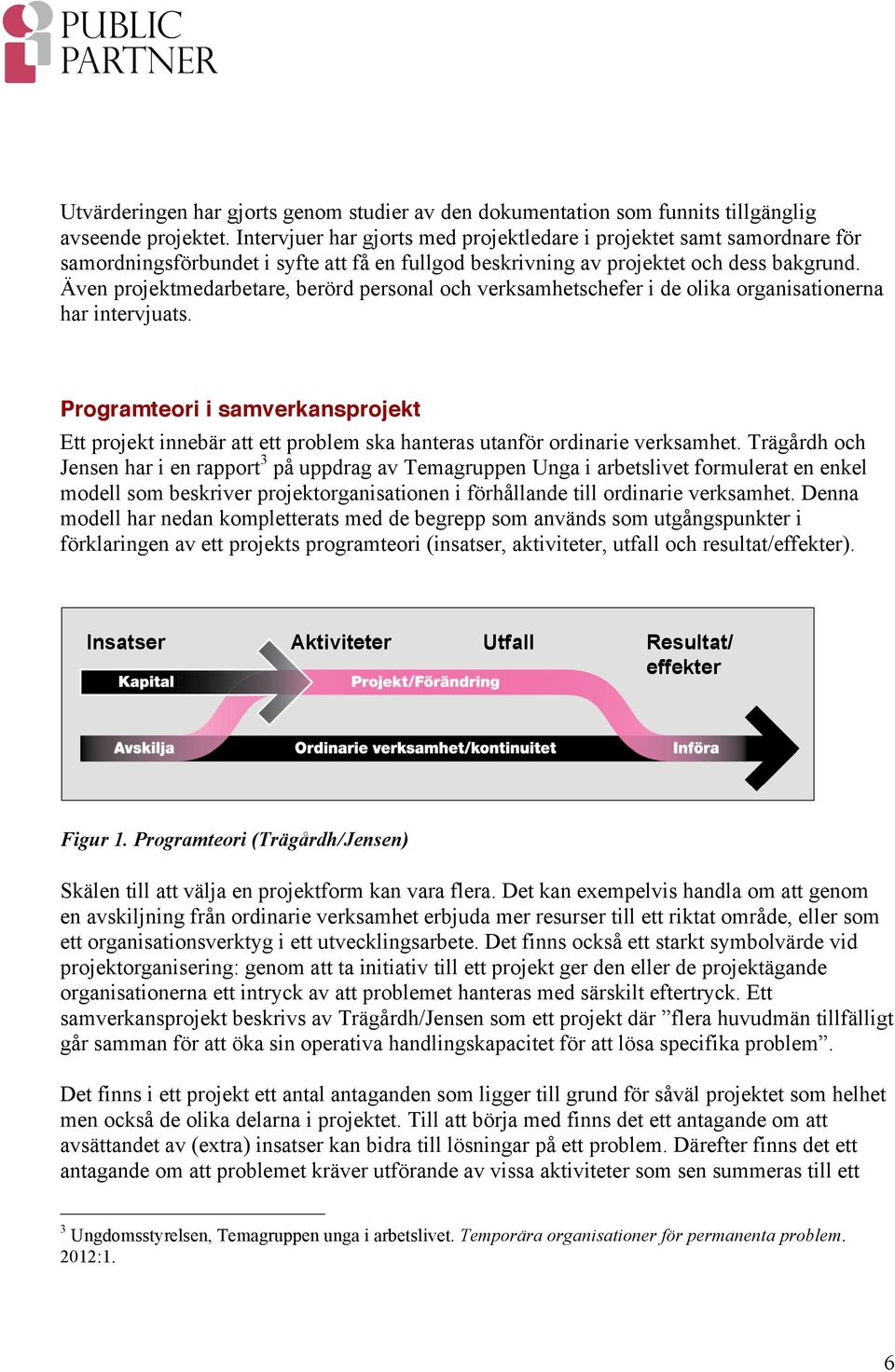 Även projektmedarbetare, berörd personal och verksamhetschefer i de olika organisationerna har intervjuats.