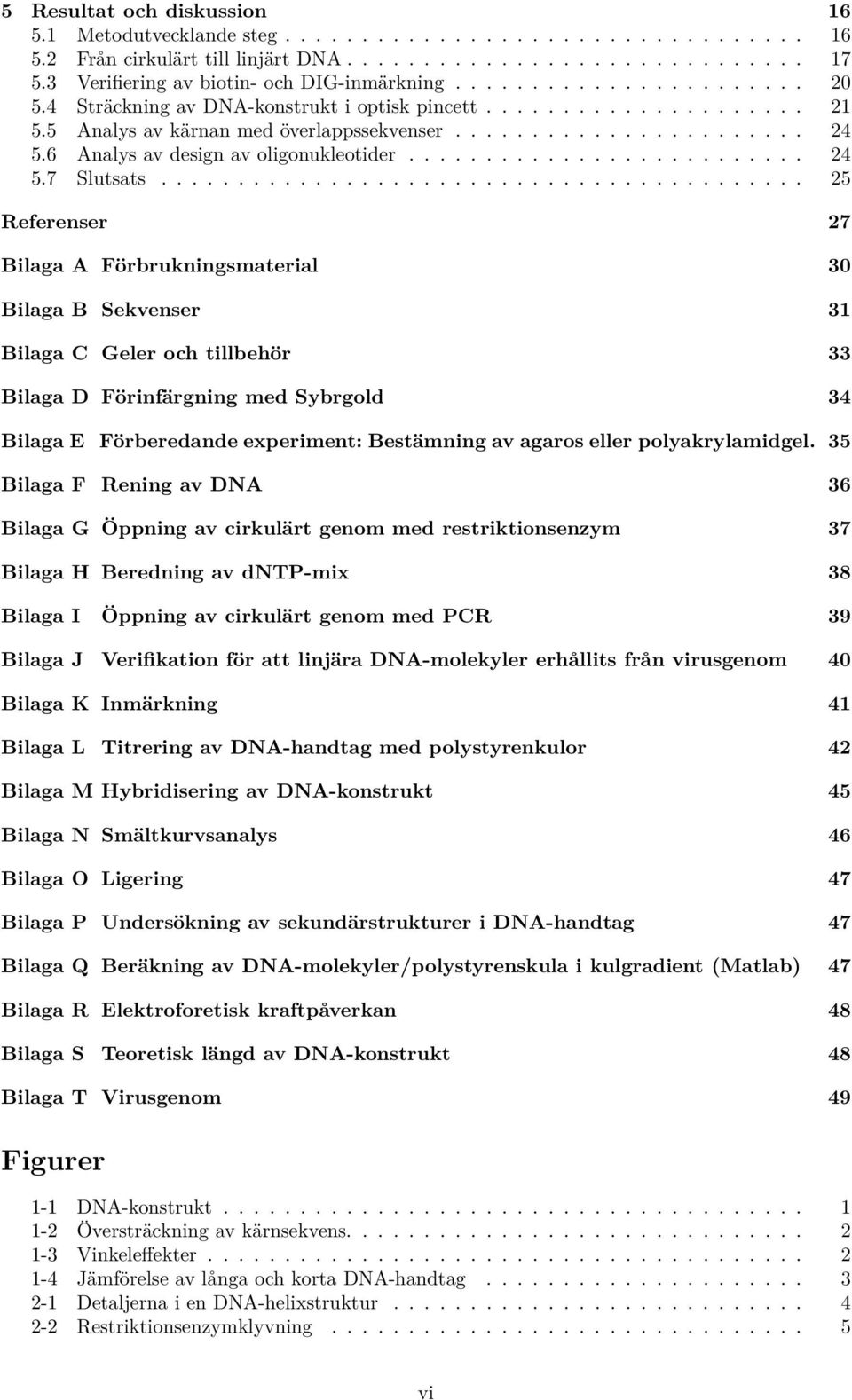 6 Analys av design av oligonukleotider.......................... 24 5.7 Slutsats.