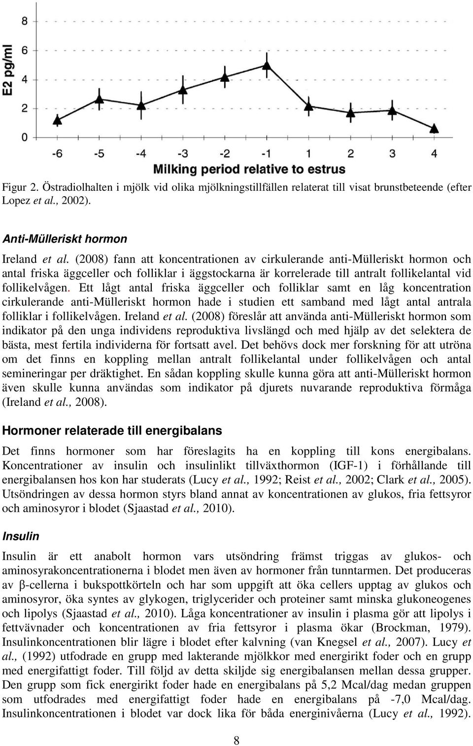 Ett lågt antal friska äggceller och folliklar samt en låg koncentration cirkulerande anti-mülleriskt hormon hade i studien ett samband med lågt antal antrala folliklar i follikelvågen. Ireland et al.