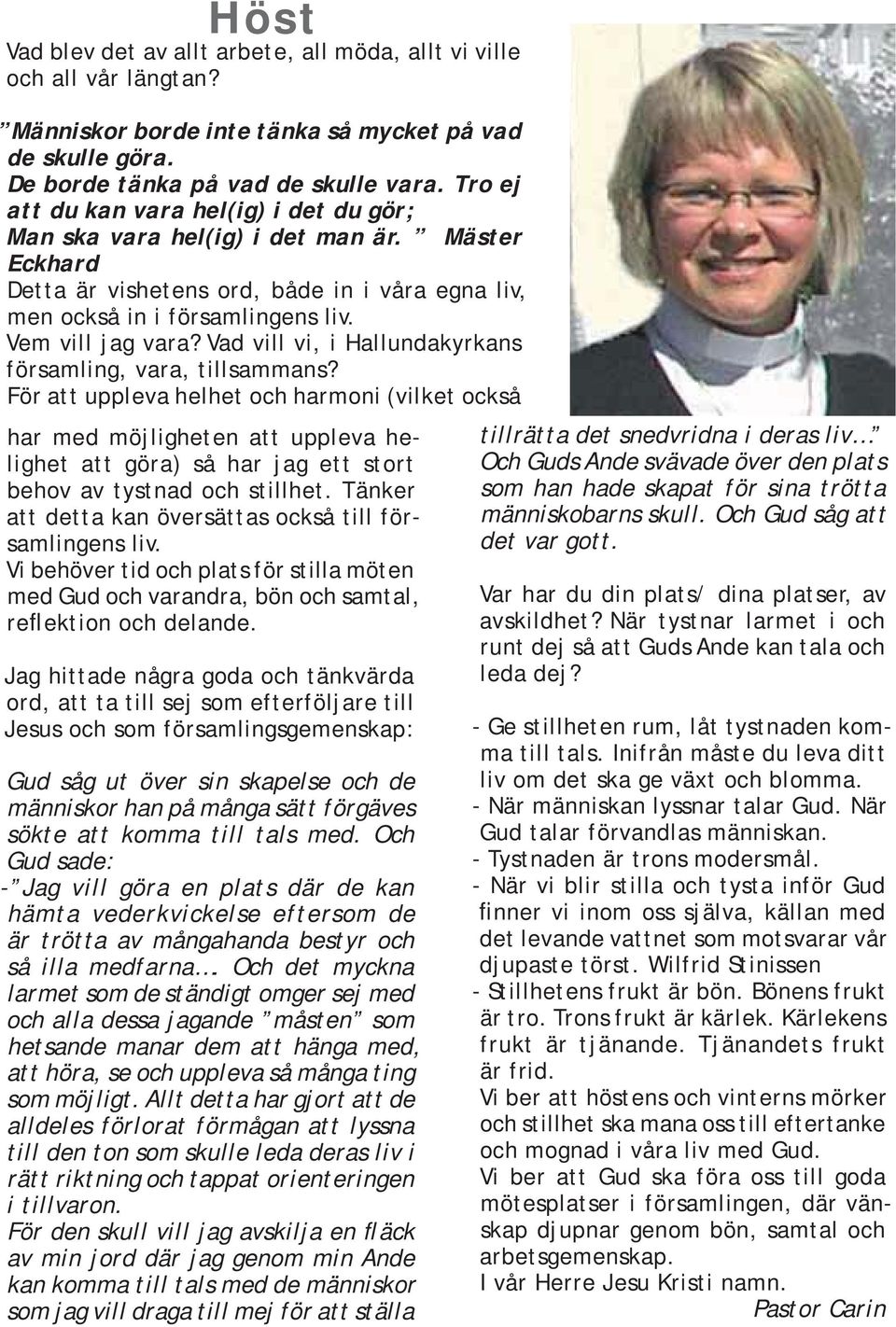 Vad vill vi, i Hallundakyrkans församling, vara, tillsammans?
