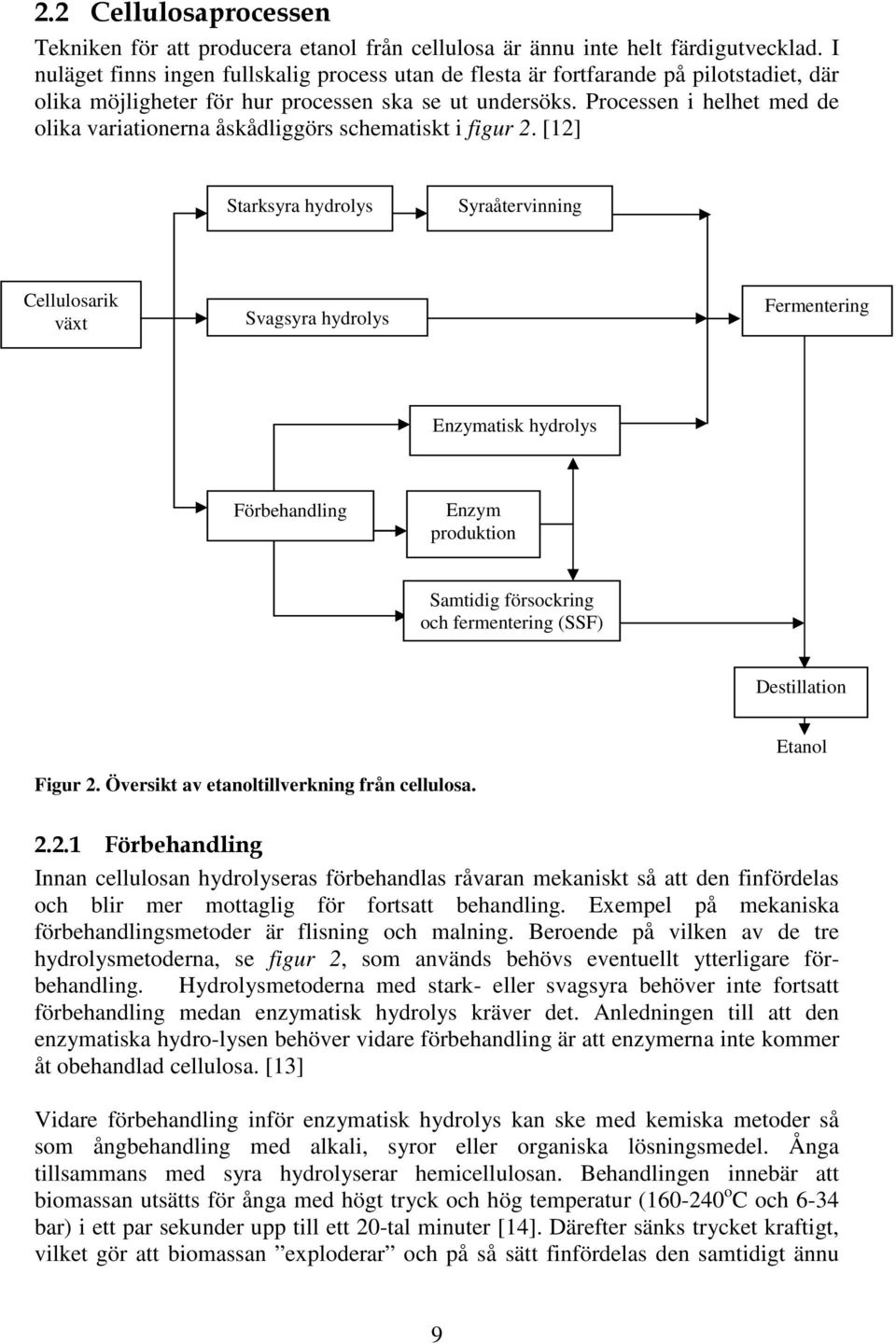 Processen i helhet ed de olika variationerna åskådliggörs scheatiskt i figur 2.