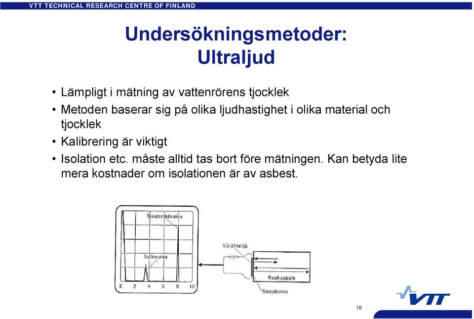 och tjocklek Kalibrering är viktigt Isolation etc.