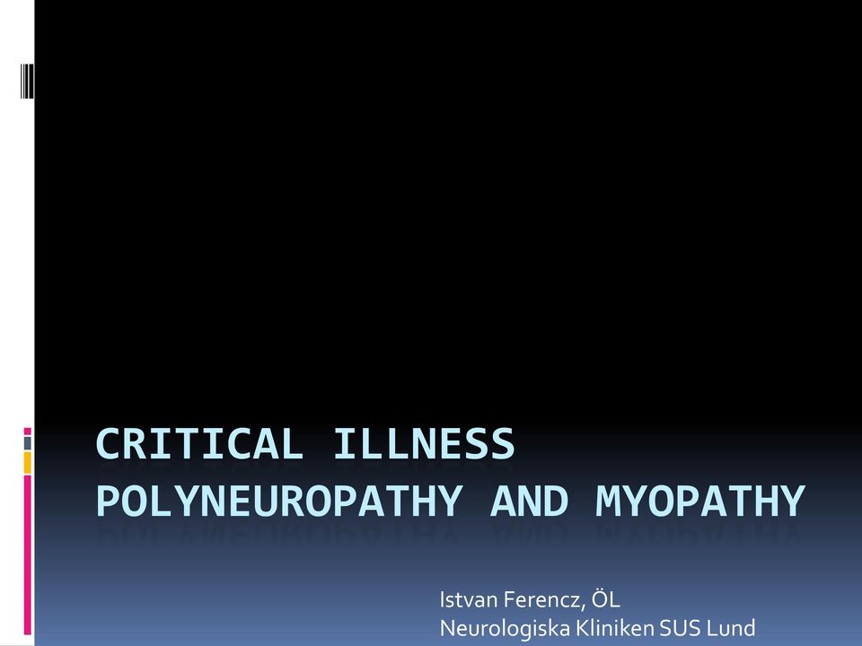 MYOPATHY Istvan