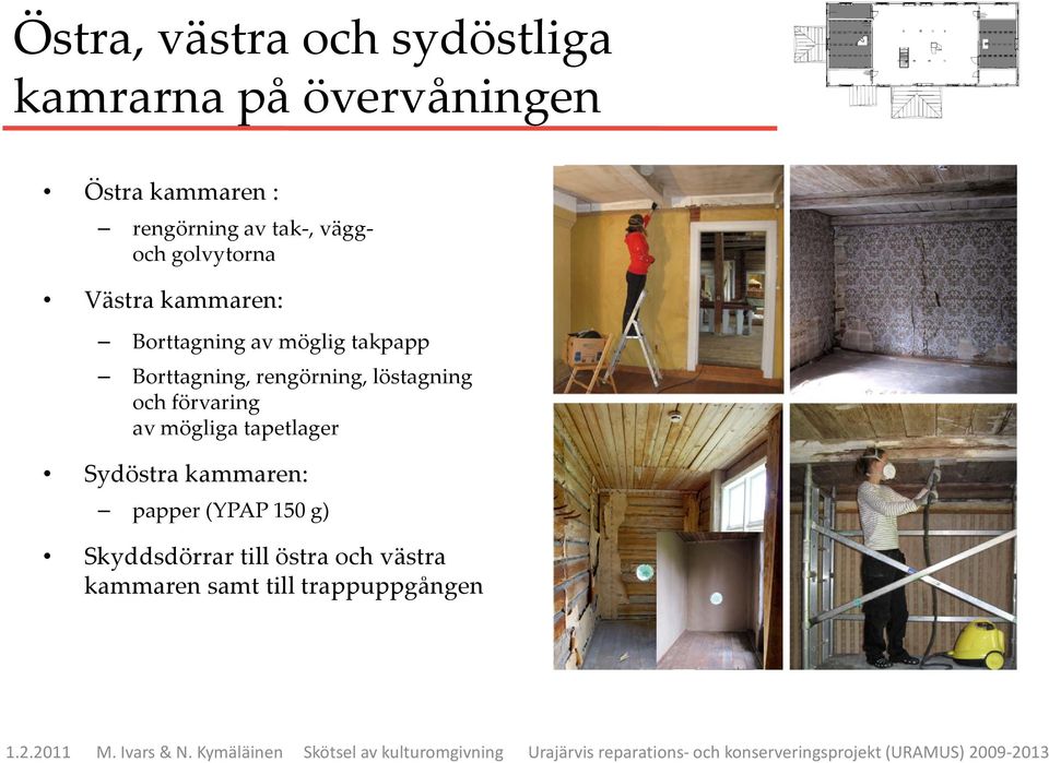 Borttagning, rengörning, löstagning och förvaring av mögliga tapetlager Sydöstra