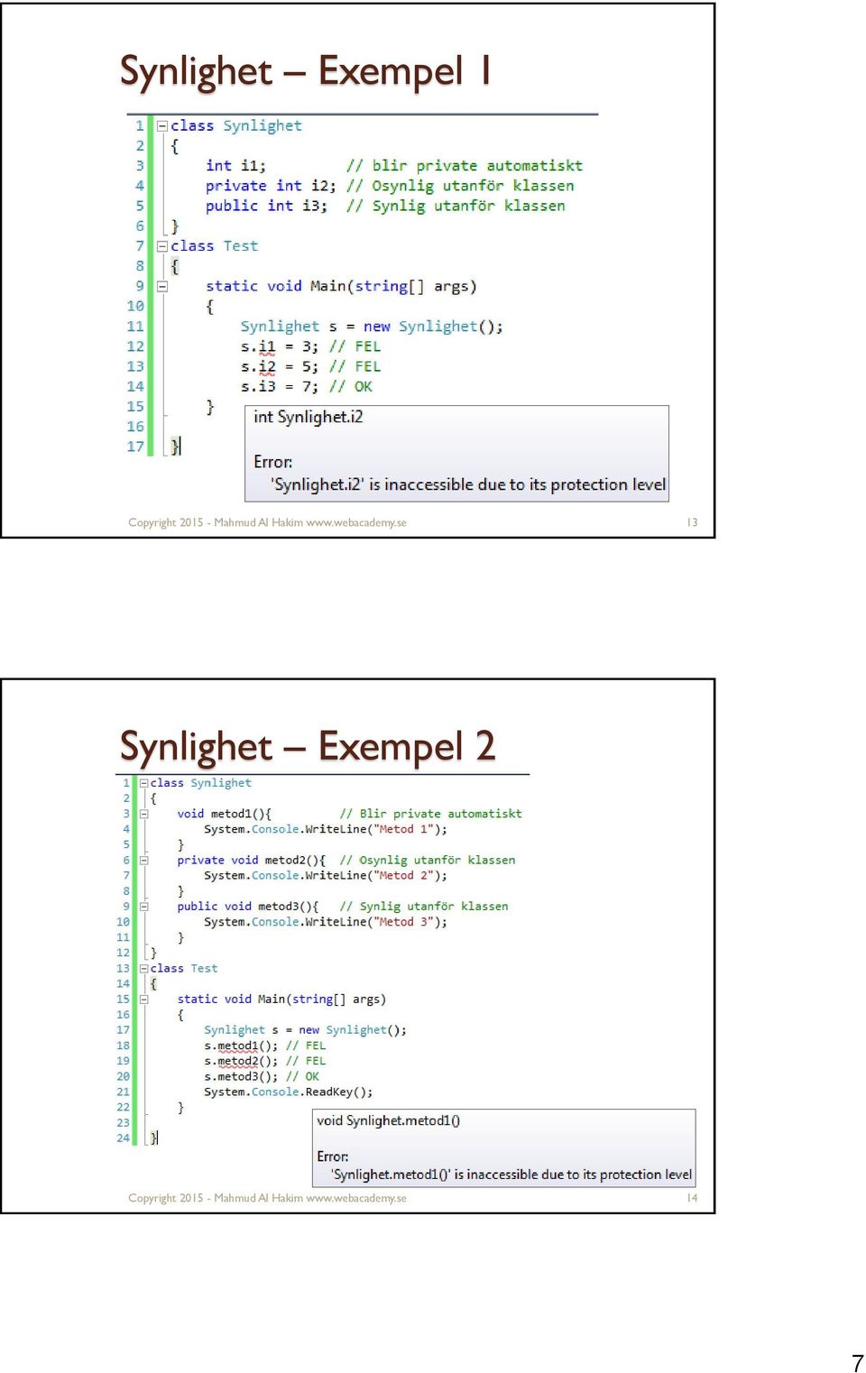 se 13 Synlighet Exempel 2 Copyright