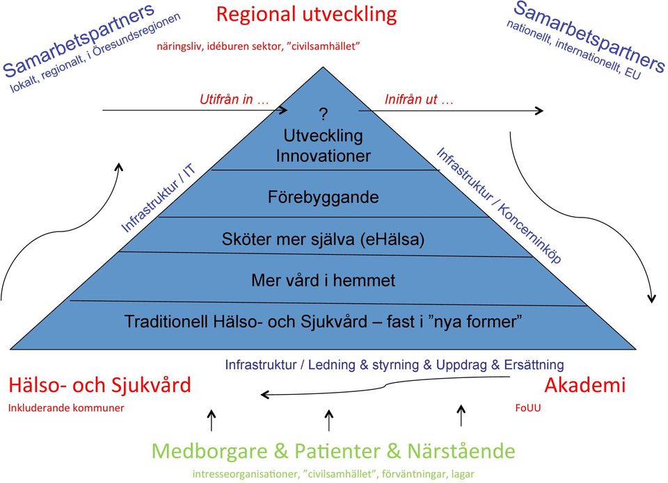 Hälso- och Sjukvård fast i nya former Infrastruktur / Ledning & styrning & Uppdrag & Ersättning Hälso- och