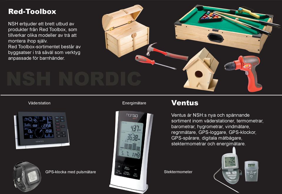 Väderstation Energimätare Ventus Ventus är NSH:s nya och spännande sortiment inom väderstationer, termometrar, barometrar,