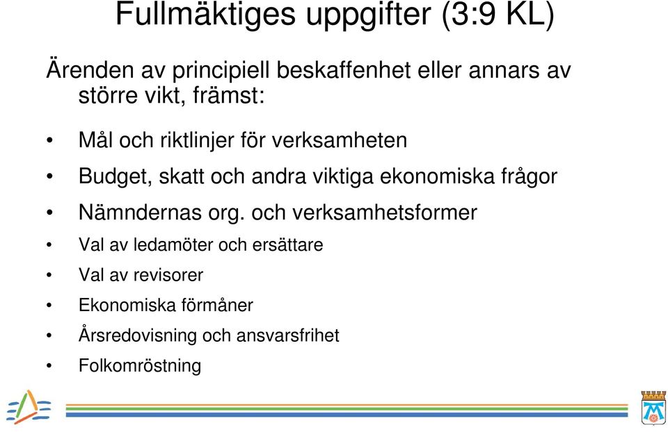 viktiga ekonomiska frågor Nämndernas org.