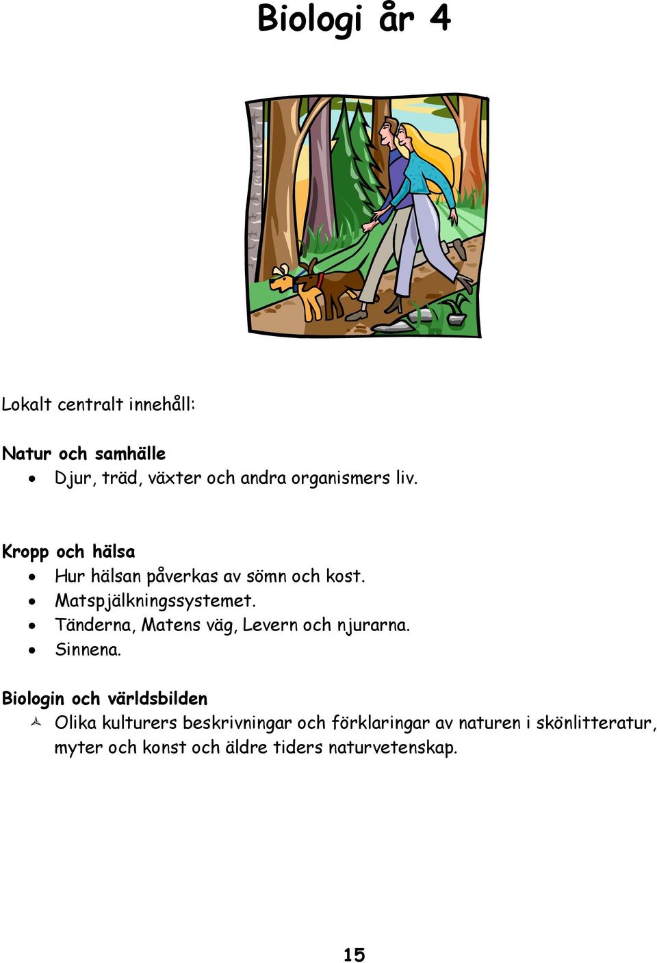 Tänderna, Matens väg, Levern och njurarna. Sinnena.