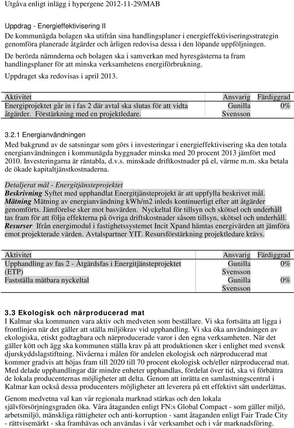 Energiprojektet går in i fas 2 