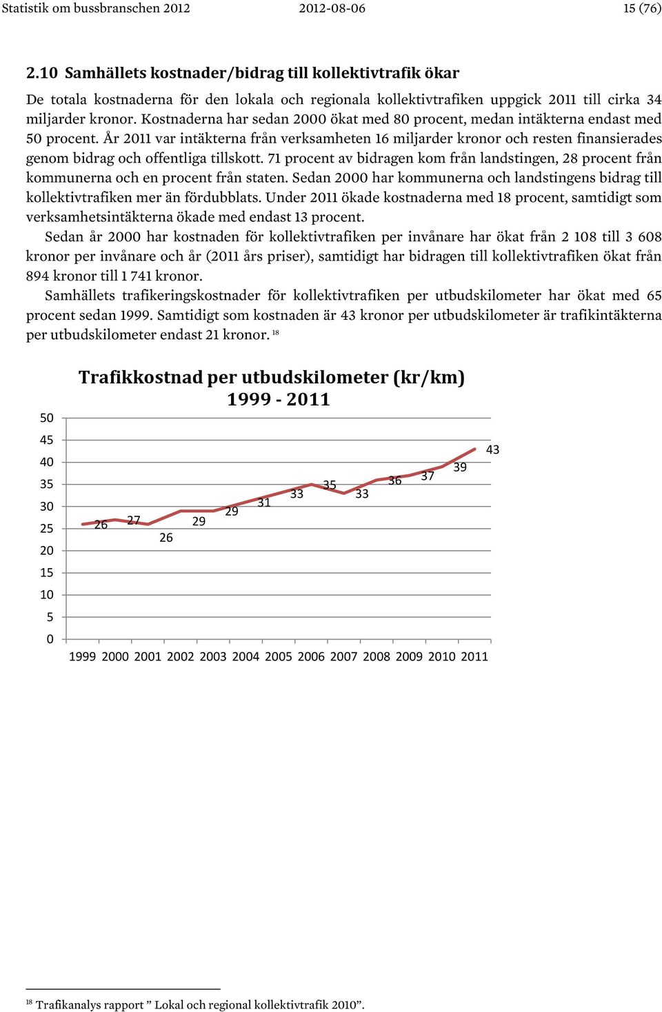 Kostnaderna har sedan 2000 ökat med 80 procent, medan intäkterna endast med 50 procent.