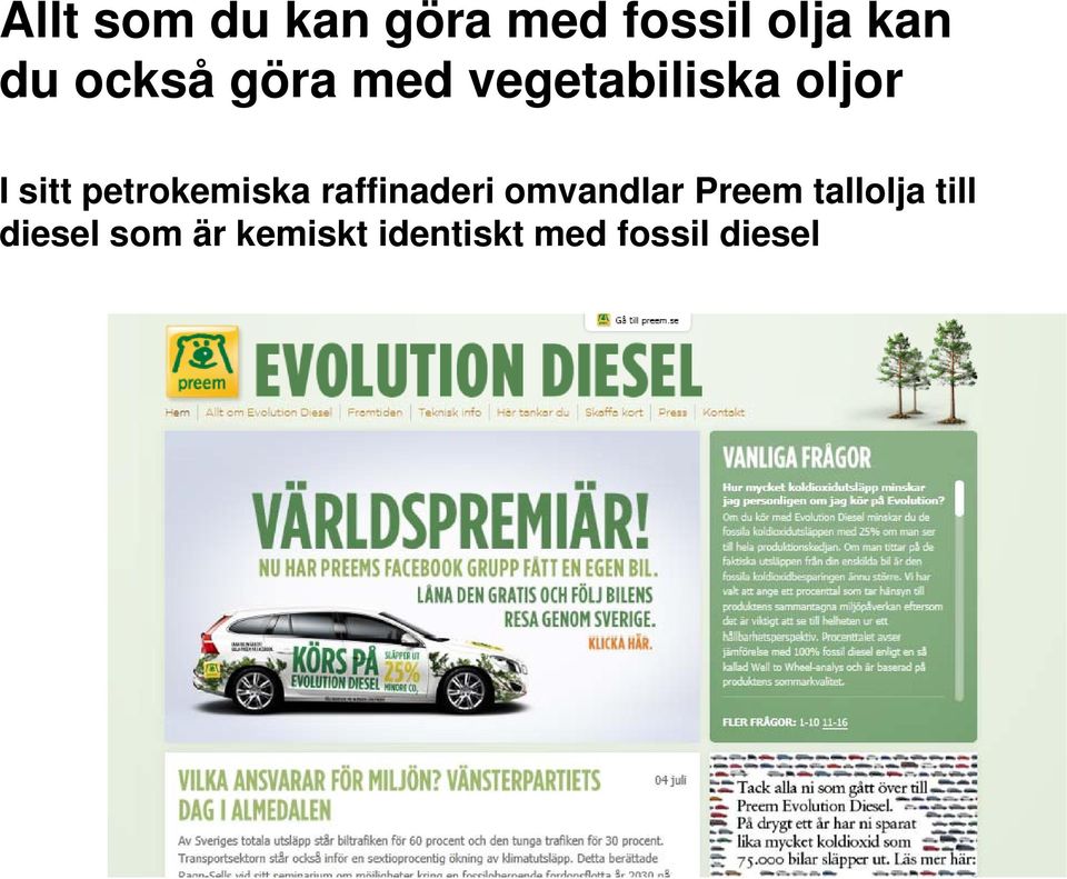 petrokemiska raffinaderi omvandlar Preem