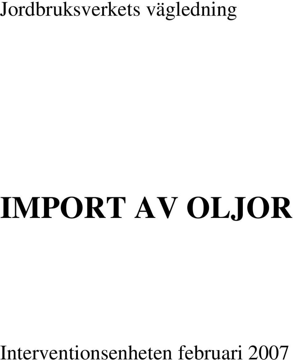 AV OLJOR