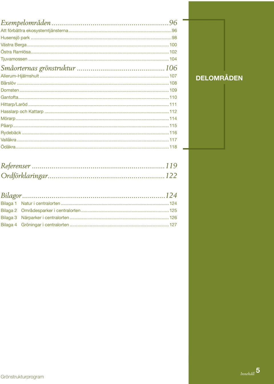 ..112 Mörarp...114 Påarp...115 Rydebäck...116 Vallåkra...117 Ödåkra...118 DELOMRÅDEN Referenser...119 Ordförklaringar...122 Bilagor.