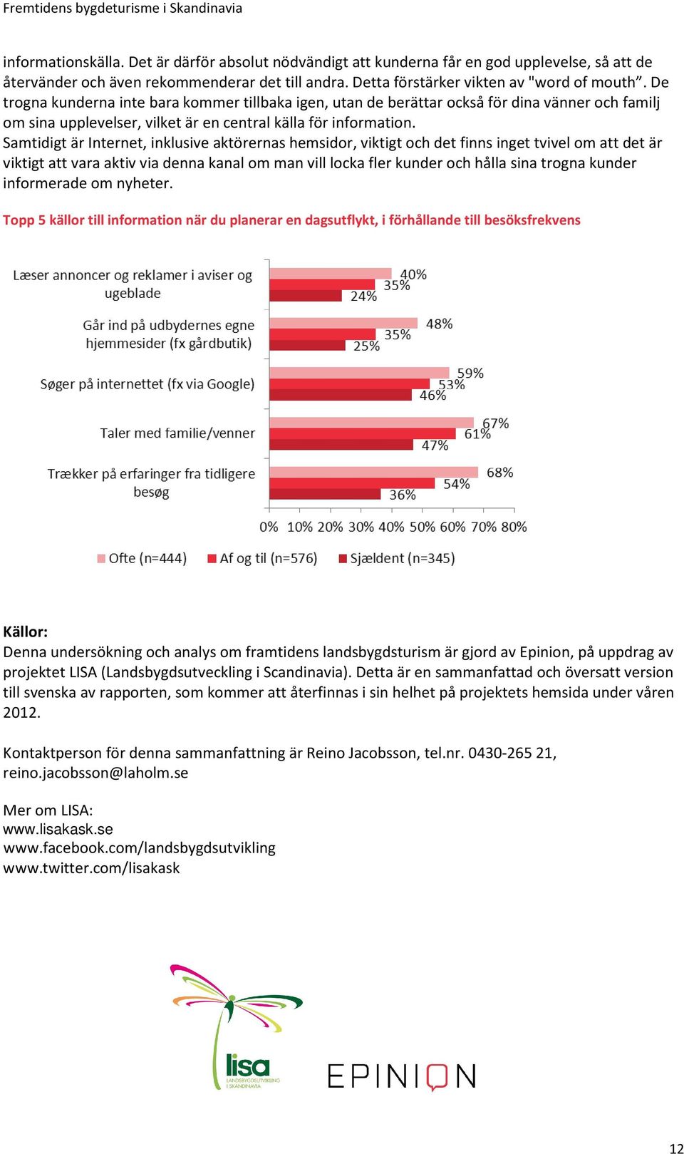 Samtidigt är Internet, inklusive aktörernas hemsidor, viktigt och det finns inget tvivel om att det är viktigt att vara aktiv via denna kanal om man vill locka fler kunder och hålla sina trogna