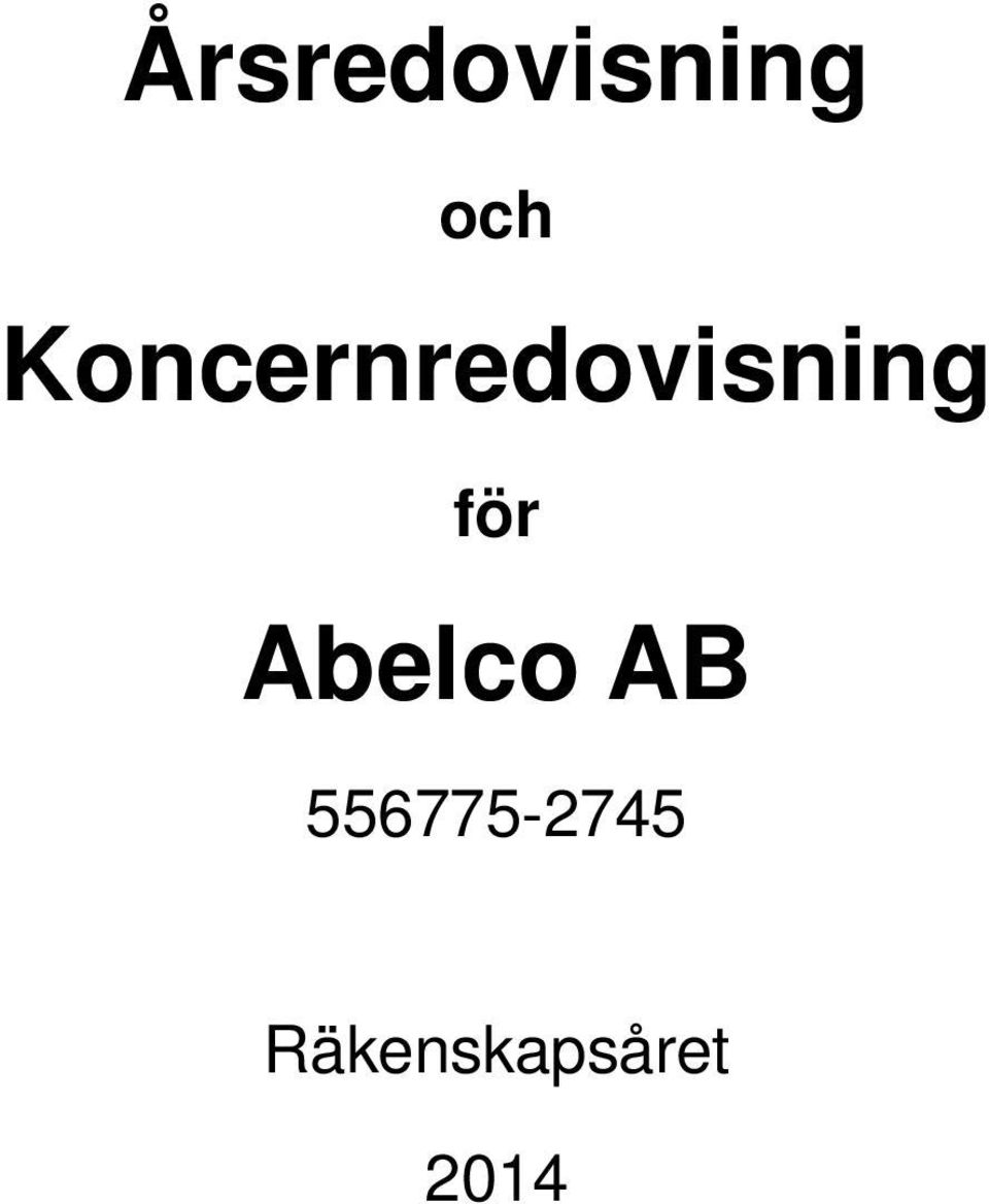 för Abelco AB