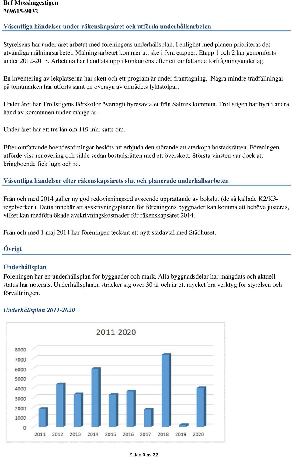 Arbetena har handlats upp i konkurrens efter ett omfattande förfrågningsunderlag. En inventering av lekplatserna har skett och ett program är under framtagning.