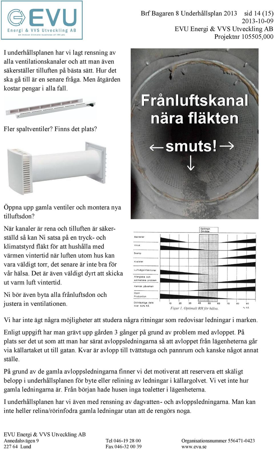 När kanaler är rena och tilluften är säkerställd så kan Ni satsa på en tryck- och klimatstyrd fläkt för att hushålla med värmen vintertid när luften utom hus kan vara väldigt torr, det senare är inte