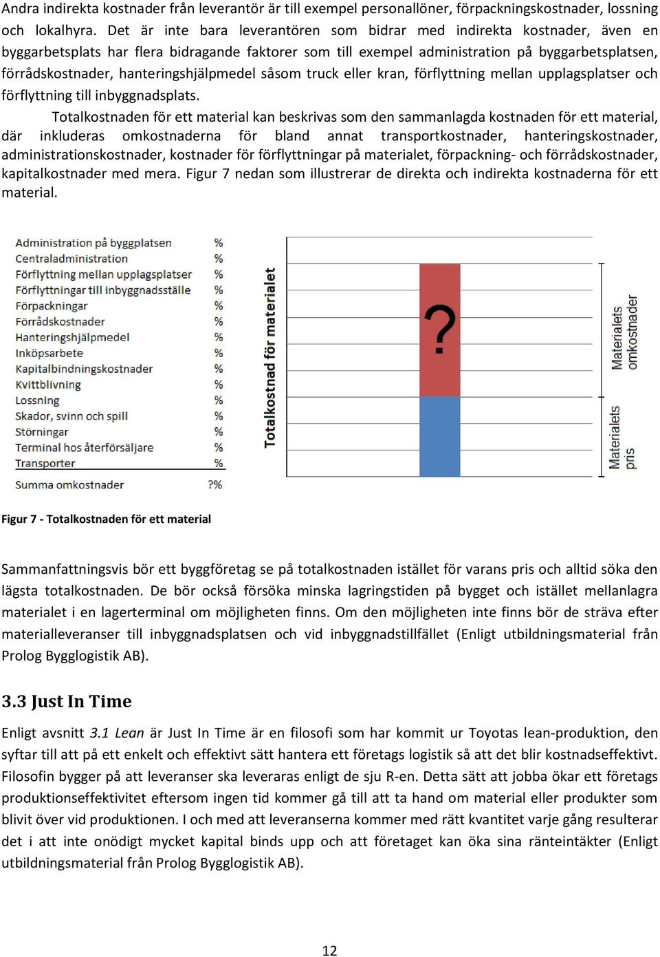 hanteringshjälpmedel såsom truck eller kran, förflyttning mellan upplagsplatser och förflyttning till inbyggnadsplats.