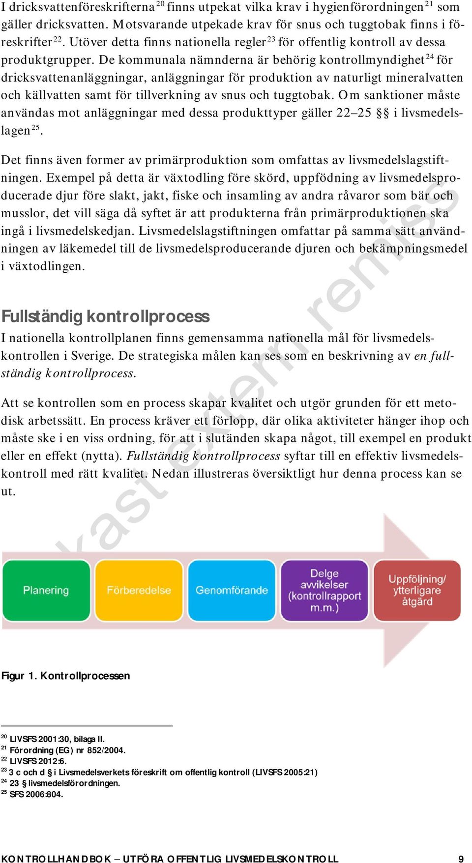 De kommunala nämnderna är behörig kontrollmyndighet 24 för dricksvattenanläggningar, anläggningar för produktion av naturligt mineralvatten och källvatten samt för tillverkning av snus och tuggtobak.