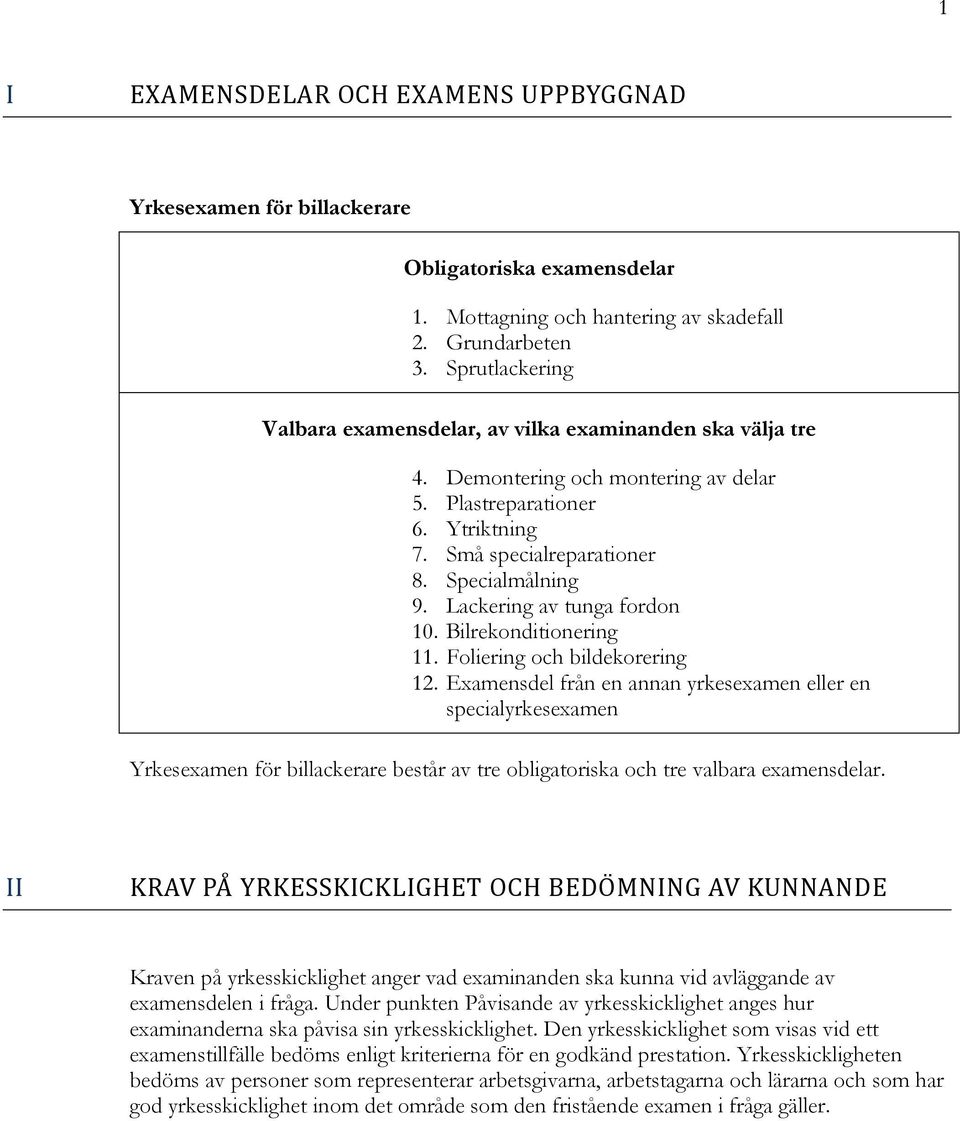Lackering av tunga fordon 10. Bilrekonditionering 11. Foliering och bildekorering 12.