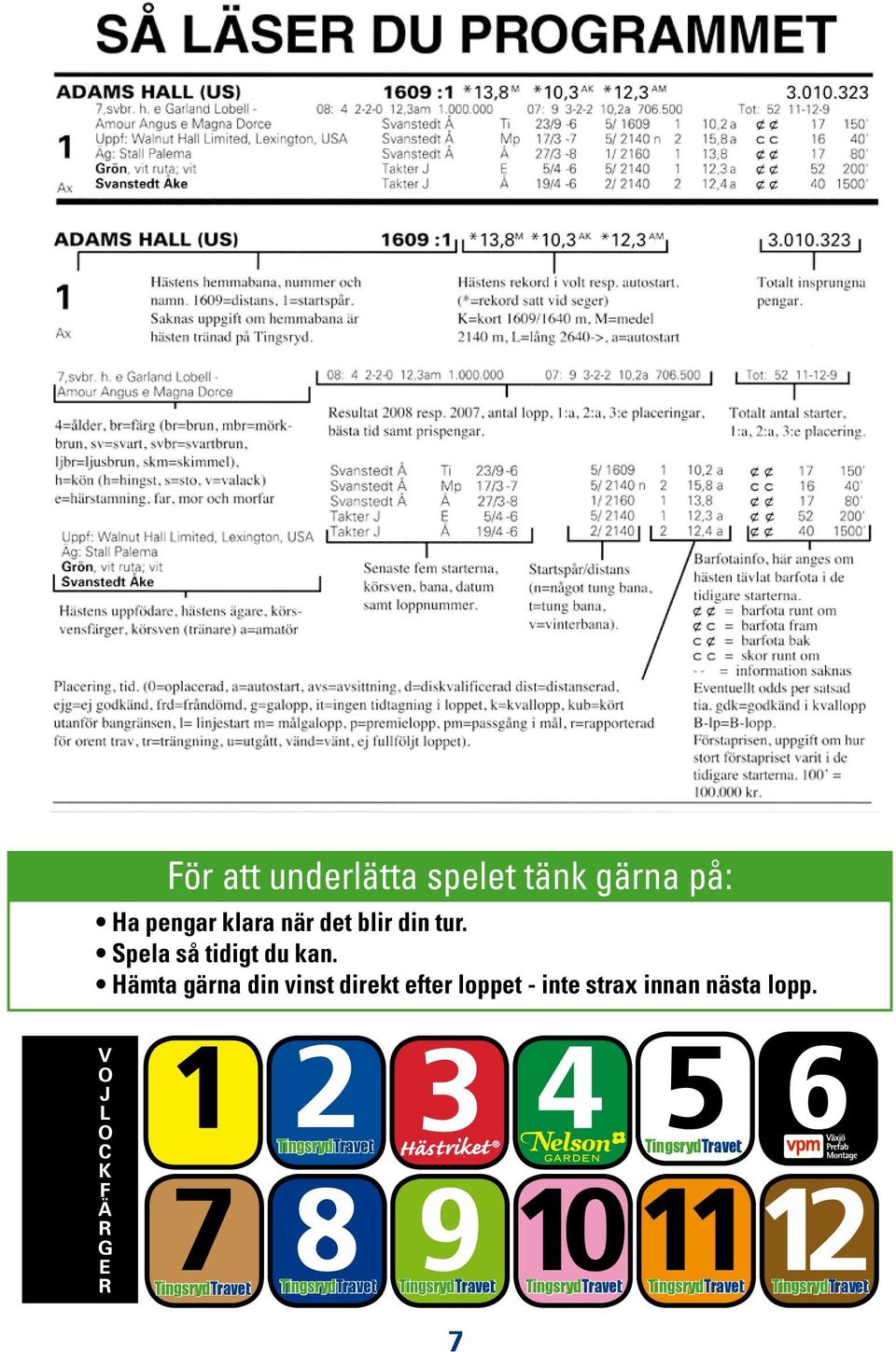 Hämta gärna din vinst direkt efter loppet - inte strax innan nästa lopp.