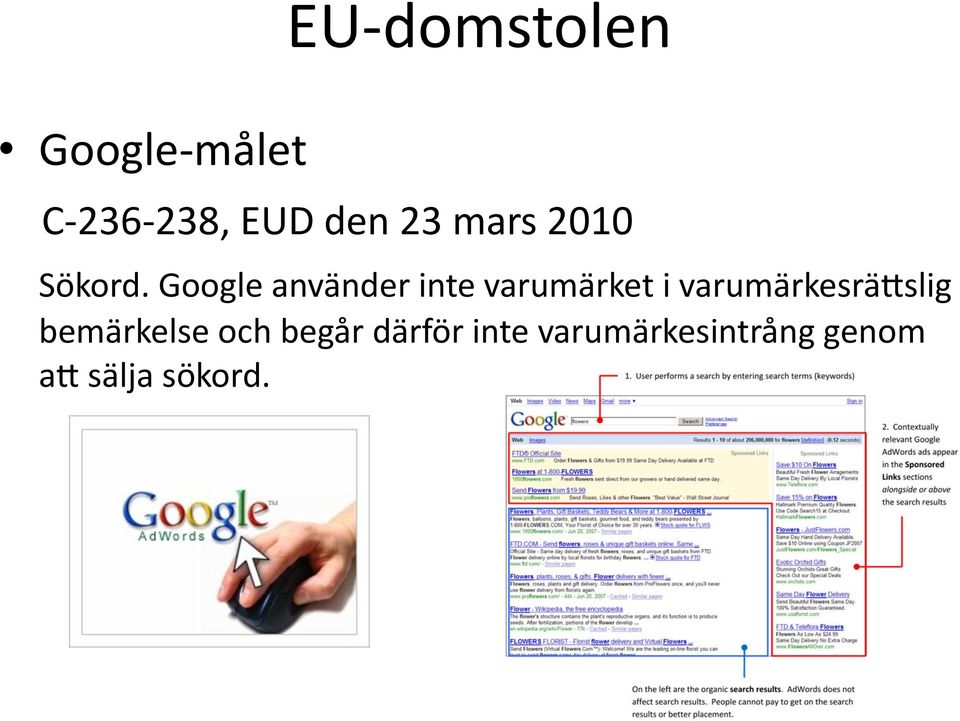 Google använder inte varumärket i