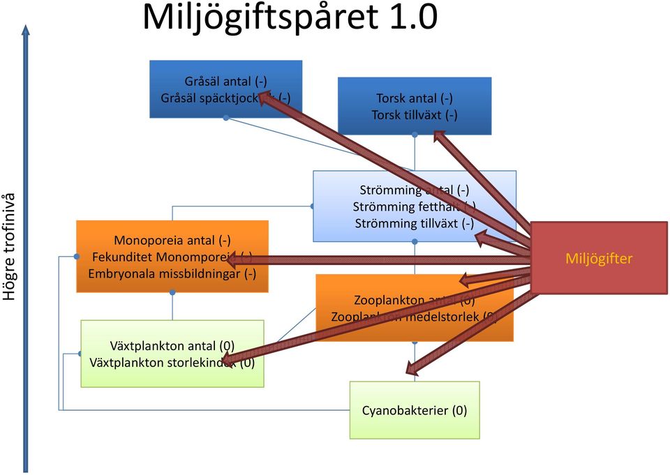 Monoporeia antal ( ) Fekunditet Monomporeia ( ) Embryonala missbildningar ( ) Strömming antal ( )