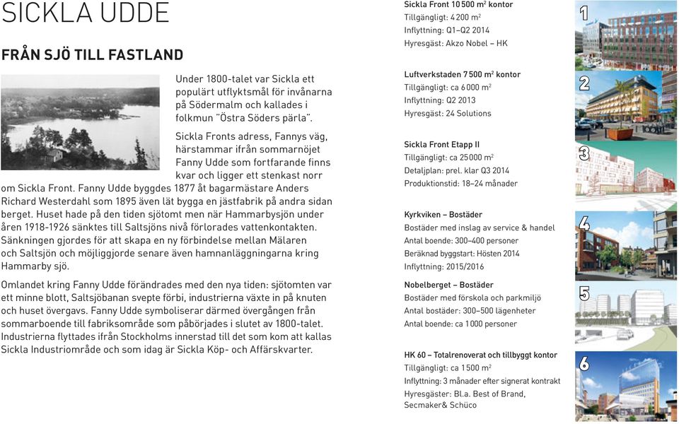 Fanny Udde byggdes 1877 åt bagarmästare Anders Richard Westerdahl som 1895 även lät bygga en jästfabrik på andra sidan berget.