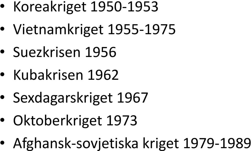 1962 Sexdagarskriget 1967