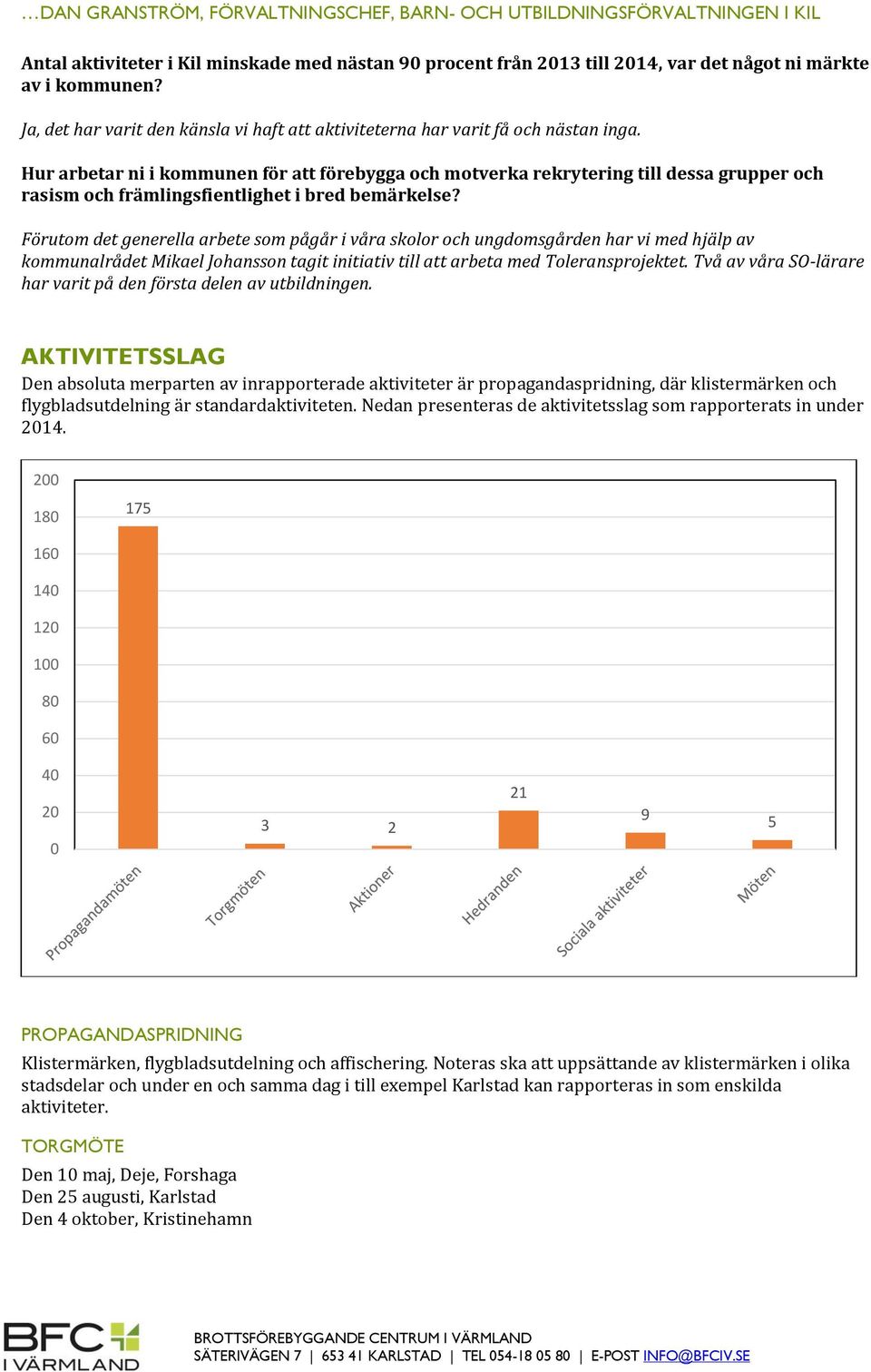 Hur arbetar ni i kommunen för att förebygga och motverka rekrytering till dessa grupper och rasism och främlingsfientlighet i bred bemärkelse?