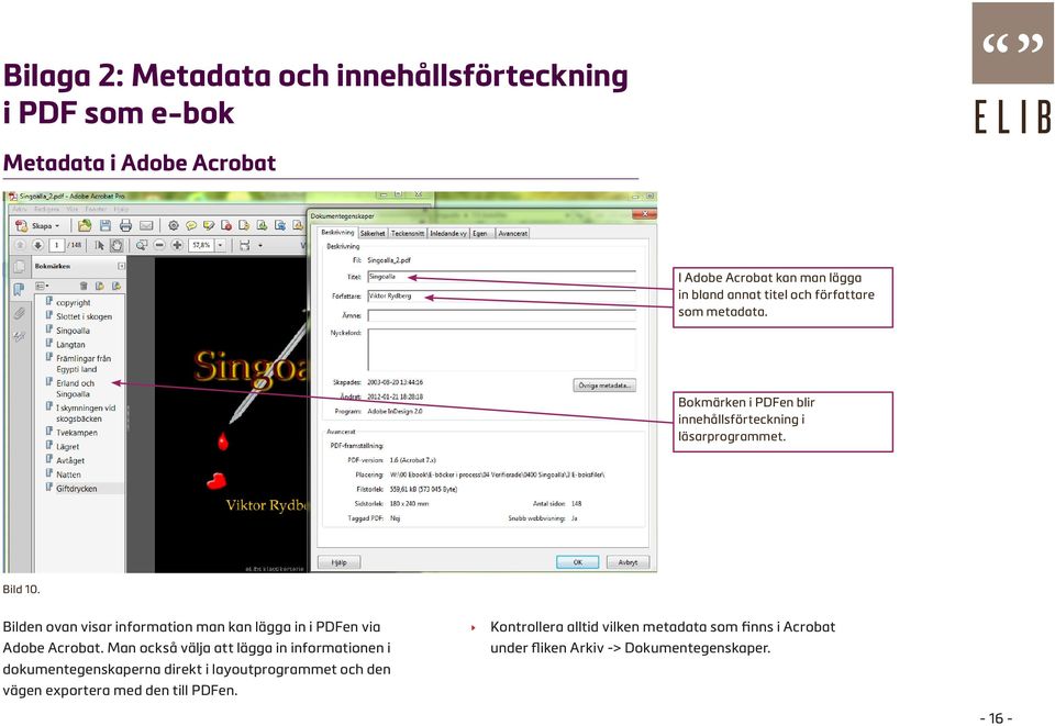 Bilden ovan visar information man kan lägga in i PDFen via Adobe Acrobat.