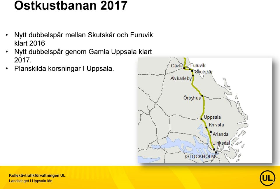Nytt dubbelspår genom Gamla Uppsala