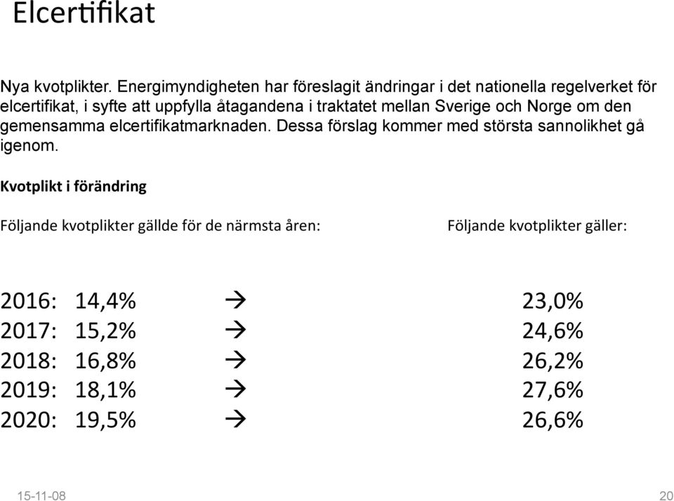 traktatet mellan Sverige och Norge om den gemensamma elcertifikatmarknaden.