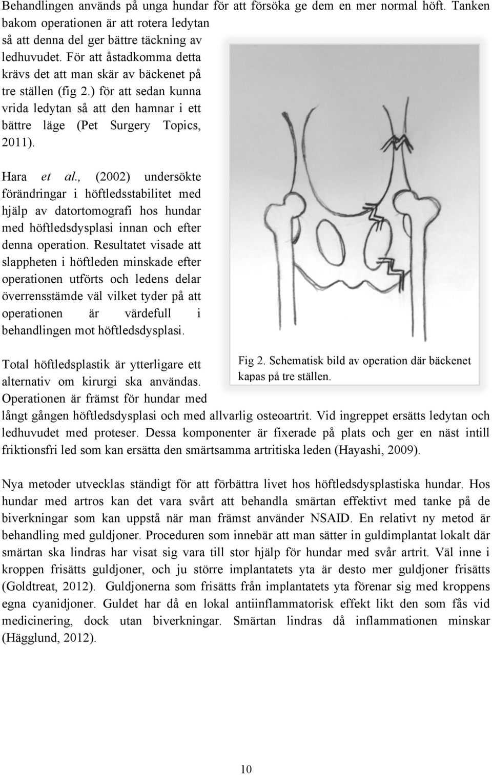 , (2002) undersökte förändringar i höftledsstabilitet med hjälp av datortomografi hos hundar med höftledsdysplasi innan och efter denna operation.