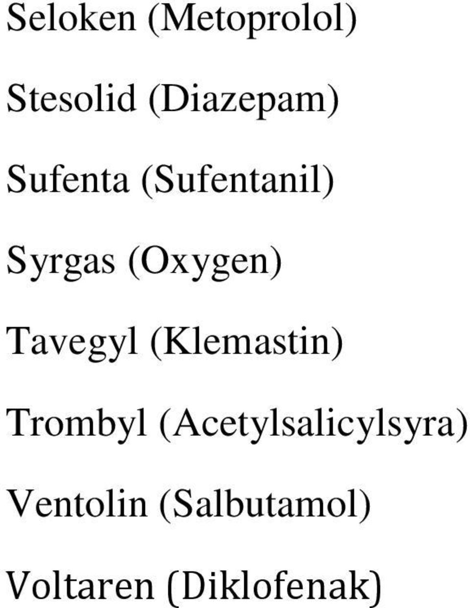 Tavegyl (Klemastin) Trombyl