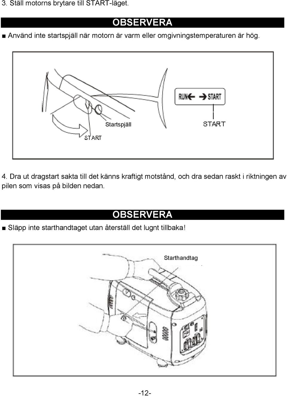 Startspjäll 4.