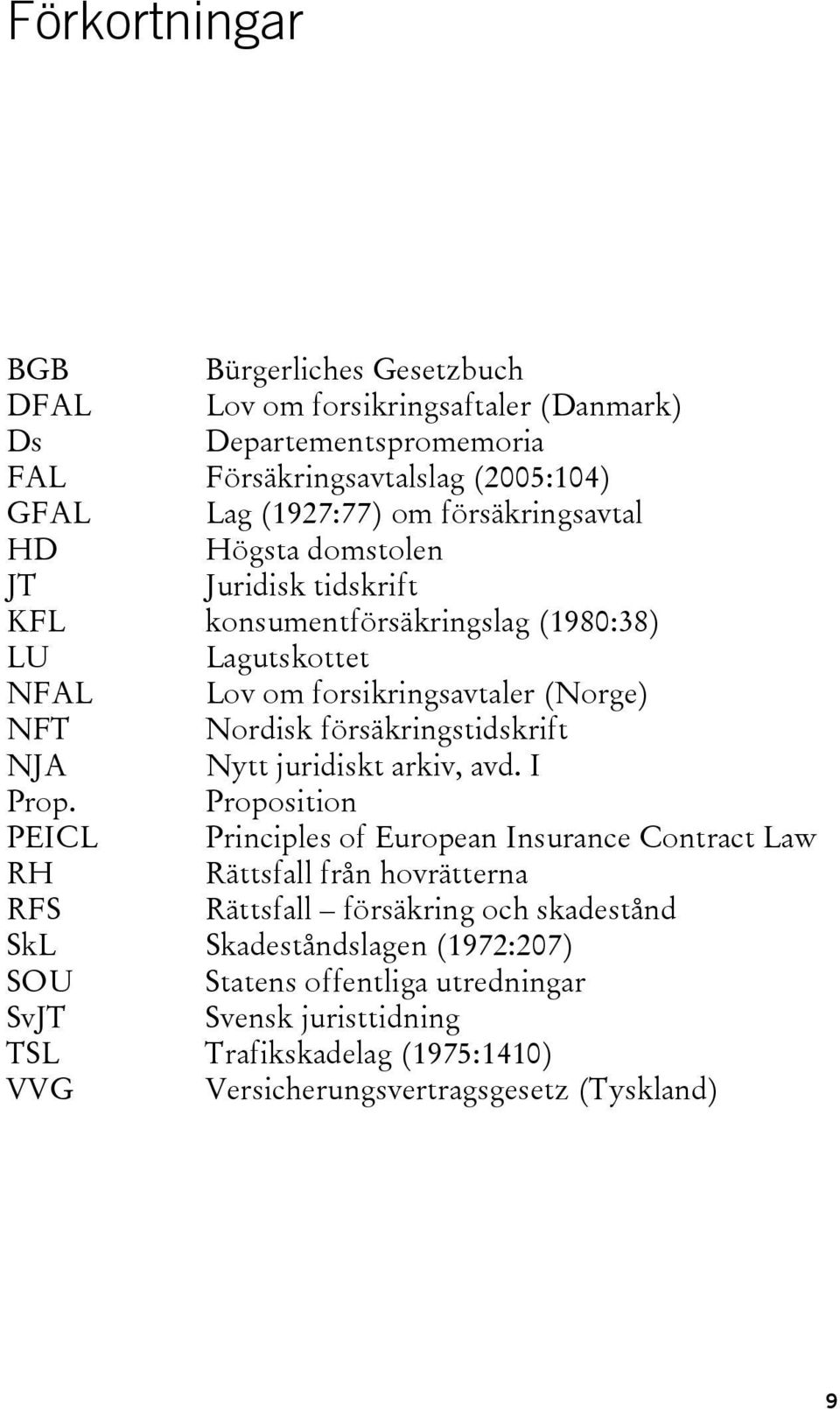 försäkringstidskrift NJA Nytt juridiskt arkiv, avd. I Prop.