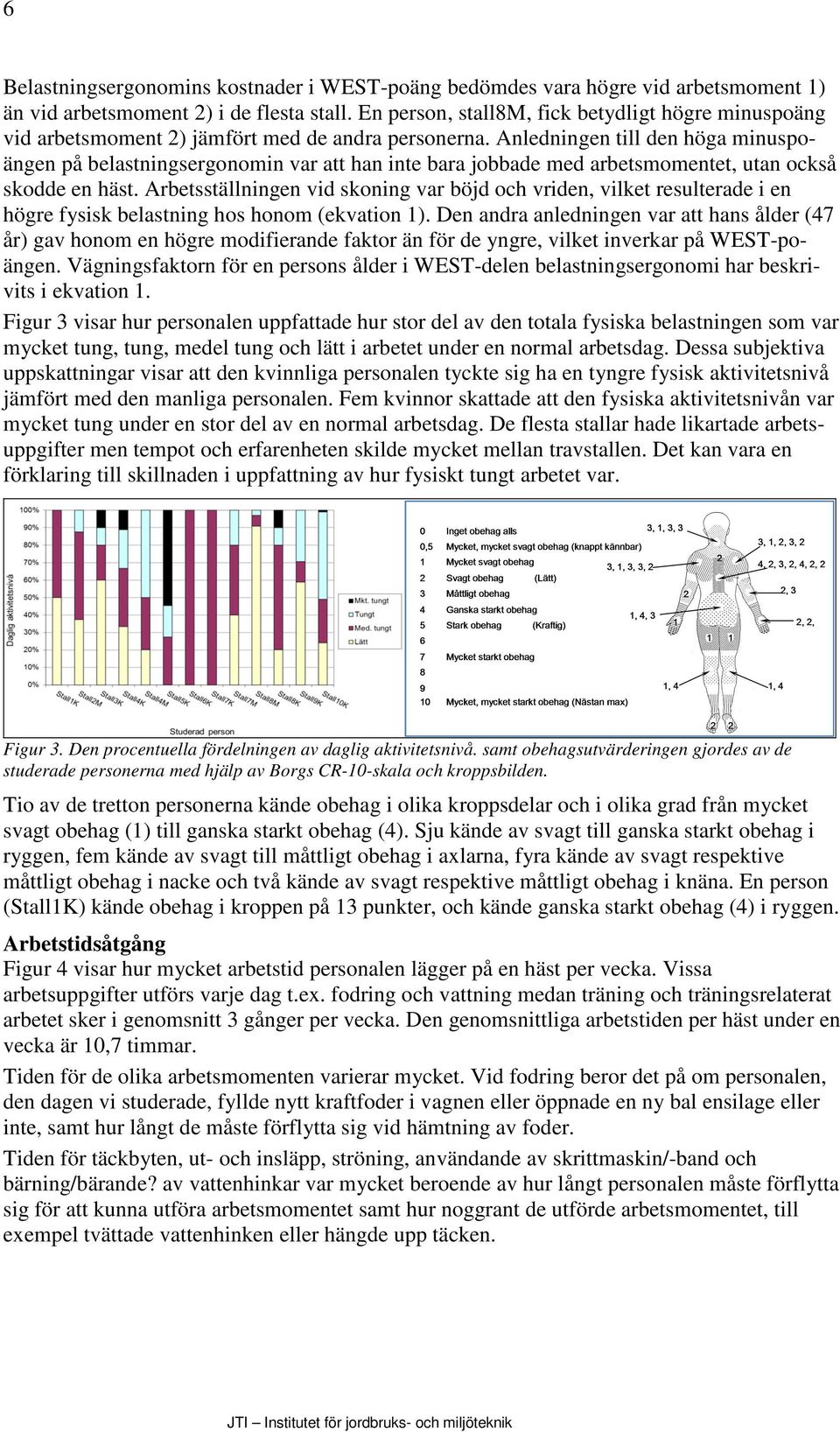 Anledningen till den höga minuspoängen på belastningsergonomin var att han inte bara jobbade med arbetsmomentet, utan också skodde en häst.