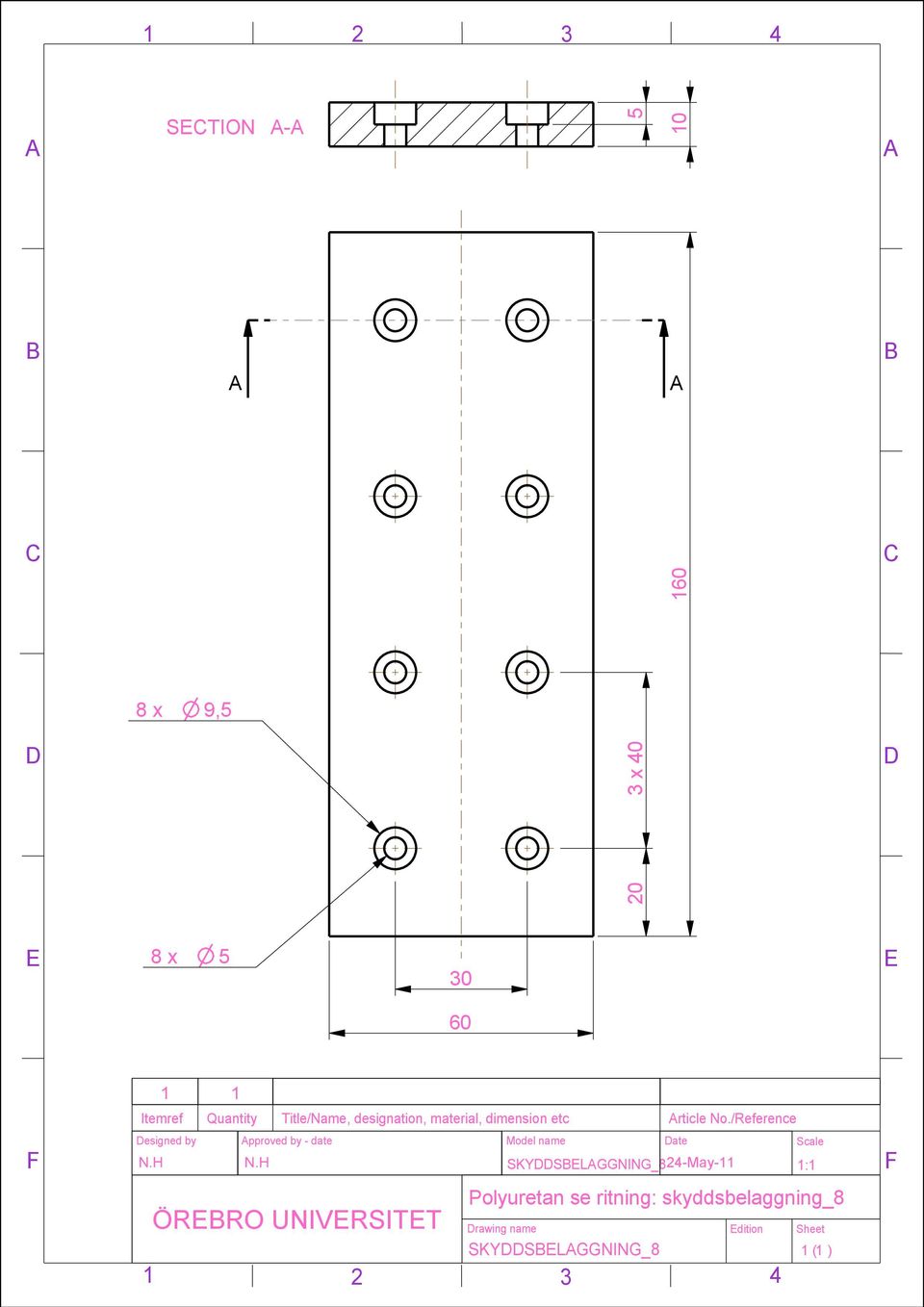 /Reference esigned by pproved by - date Model name ate Scale N.H N.