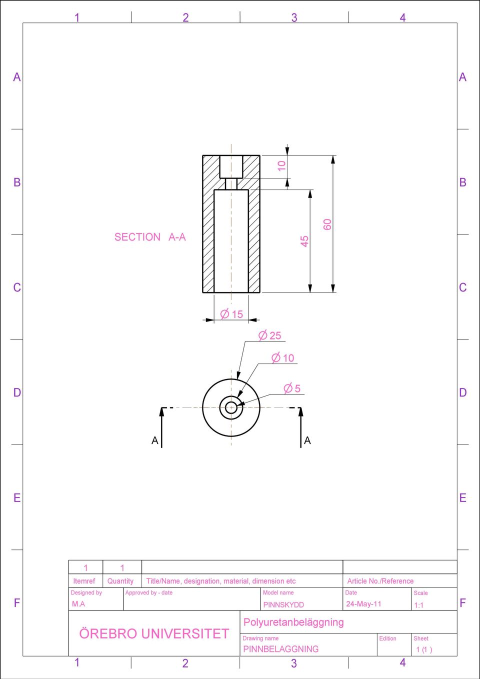 /Reference esigned by pproved by - date Model name ate Scale M.