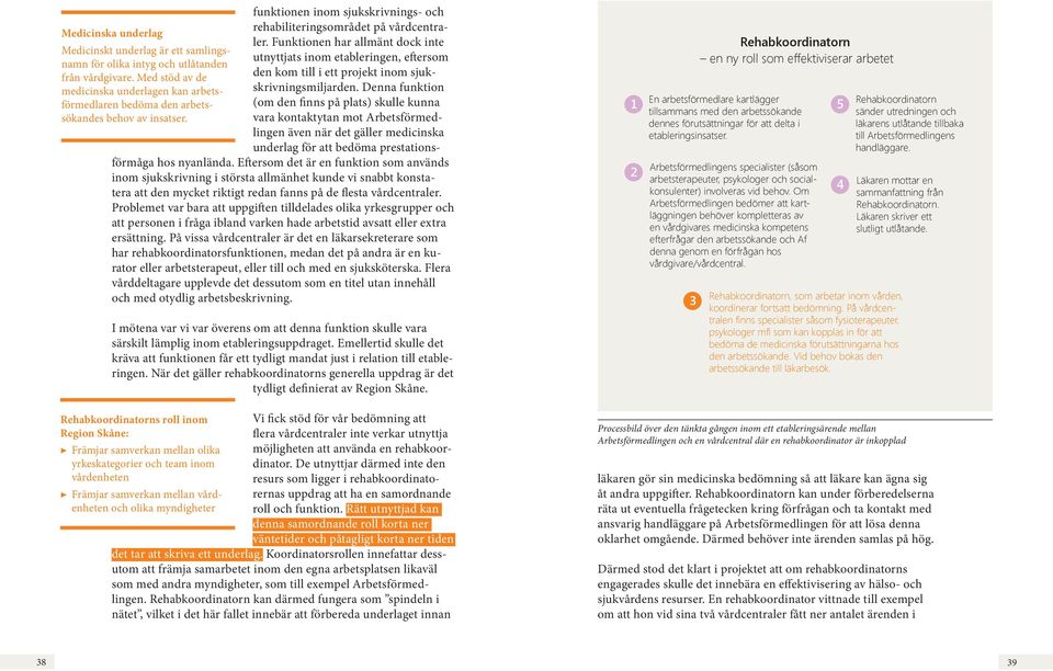 Med stöd av de den kom till i ett projekt inom sjukskrivningsmiljarden. Denna funktion medicinska underlagen kan arbetsförmedlaren bedöma den arbetssökandes behov av insatser.