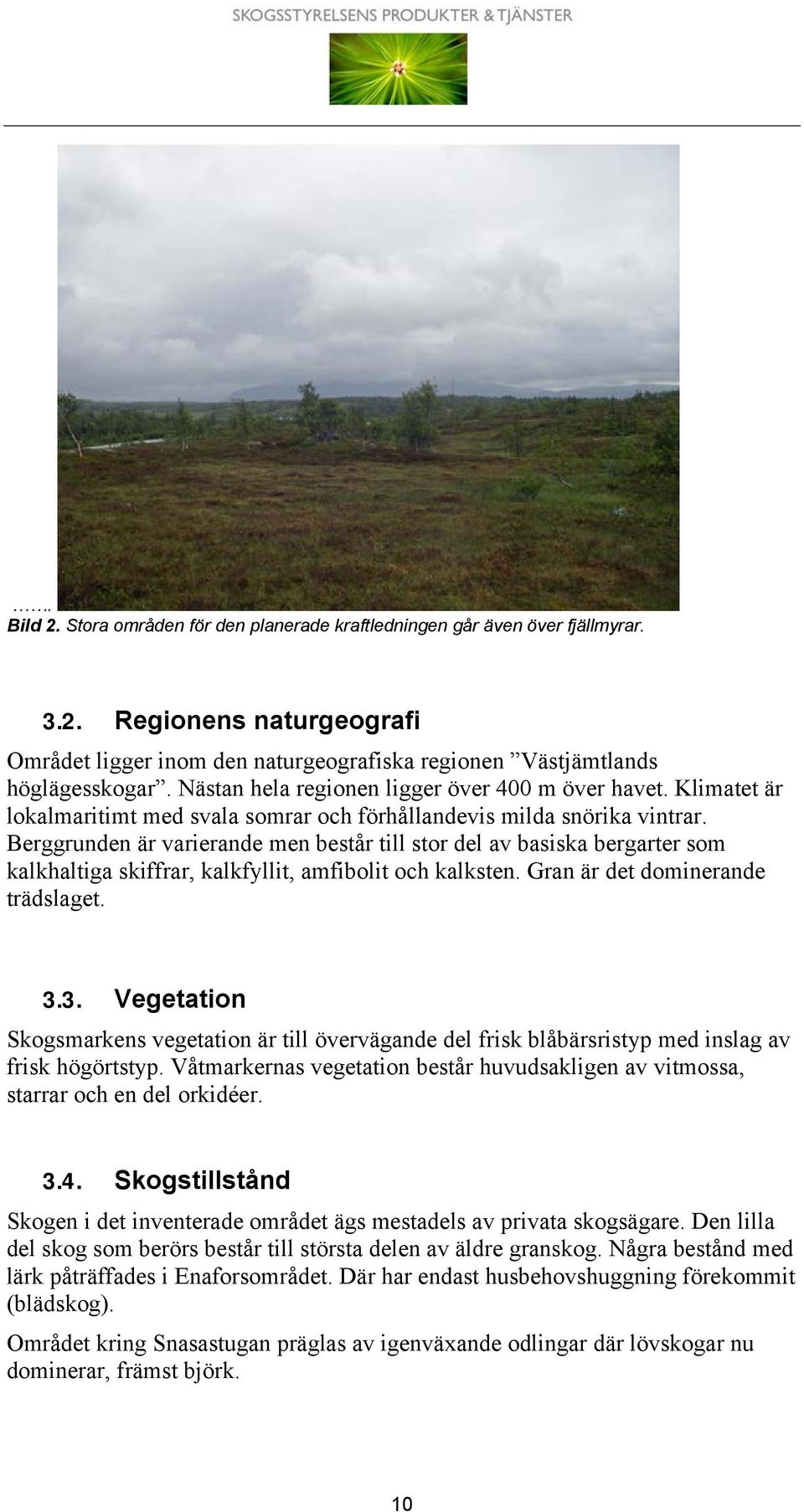 Berggrunden är varierande men består till stor del av basiska bergarter som kalkhaltiga skiffrar, kalkfyllit, amfibolit och kalksten. Gran är det dominerande trädslaget. 3.