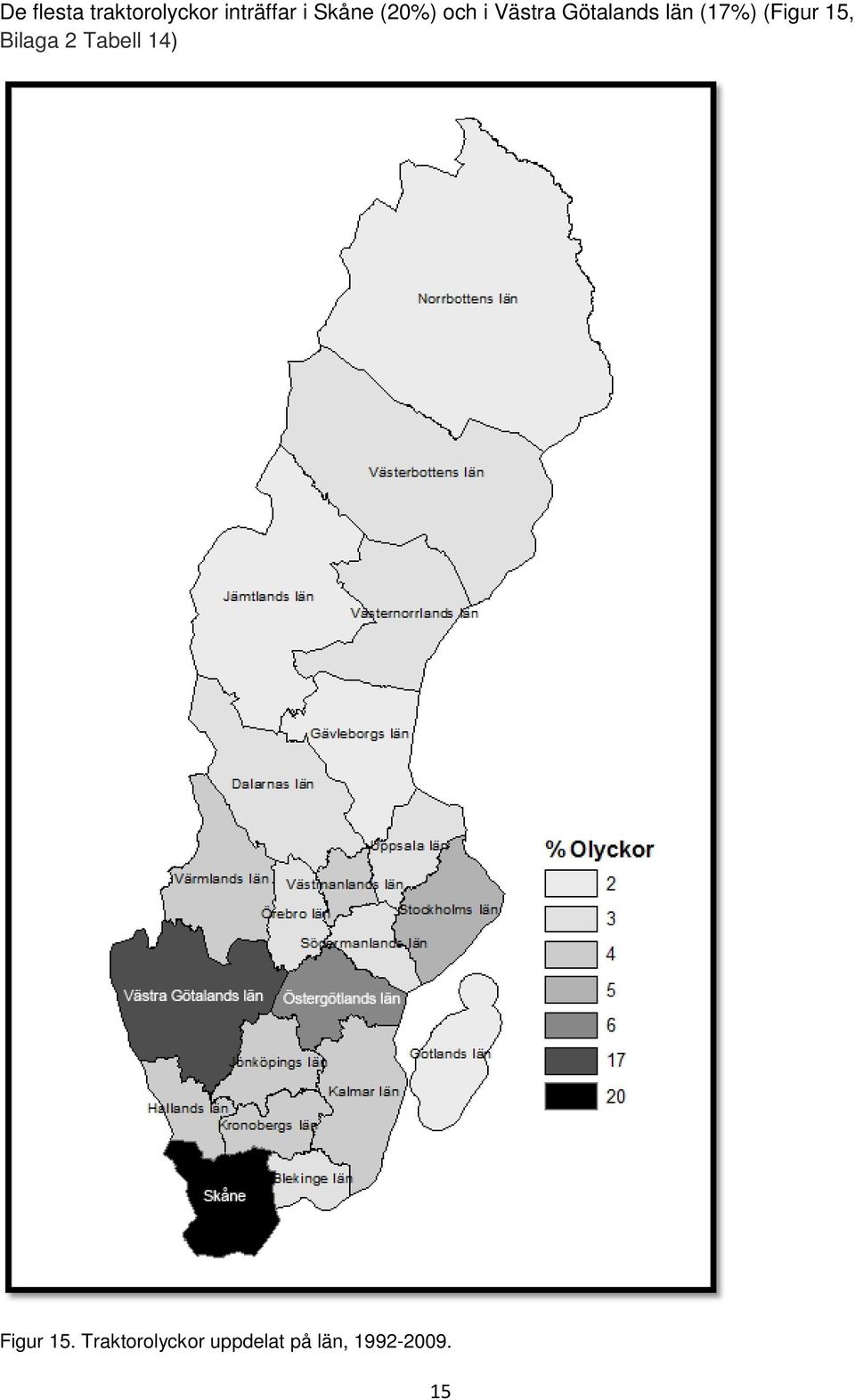 (17%) (Figur 15, Bilaga 2 Tabell 14)