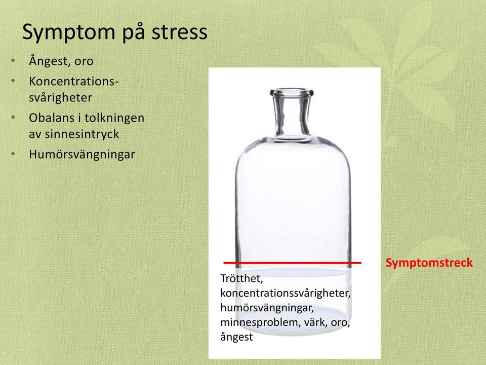 sinnesintryck Humörsvängningar Trötthet,