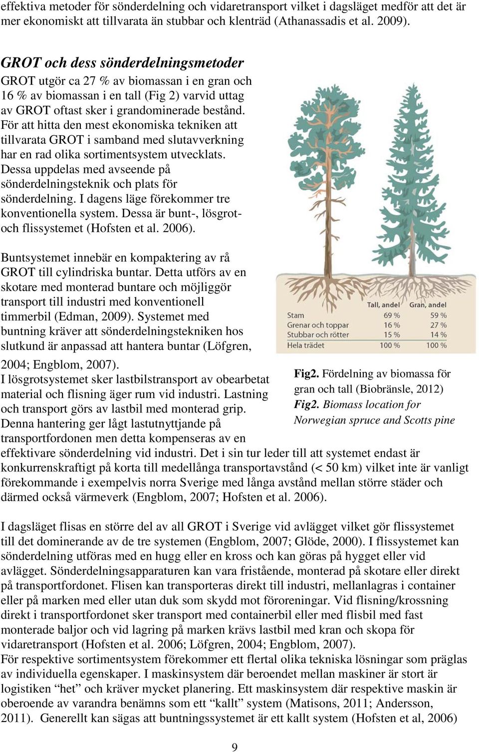För att hitta den mest ekonomiska tekniken att tillvarata GROT i samband med slutavverkning har en rad olika sortimentsystem utvecklats.