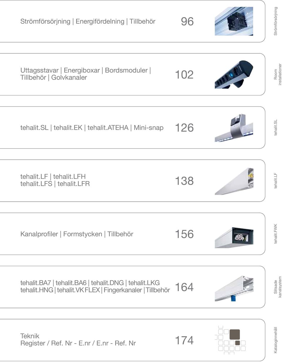 lfr 38 tehalit.lf Kanalprofiler Formstycken Tillbehör 56 tehalit.fwk tehalit.ba7 tehalit.ba6 tehalit.dng tehalit.lkg tehalit.