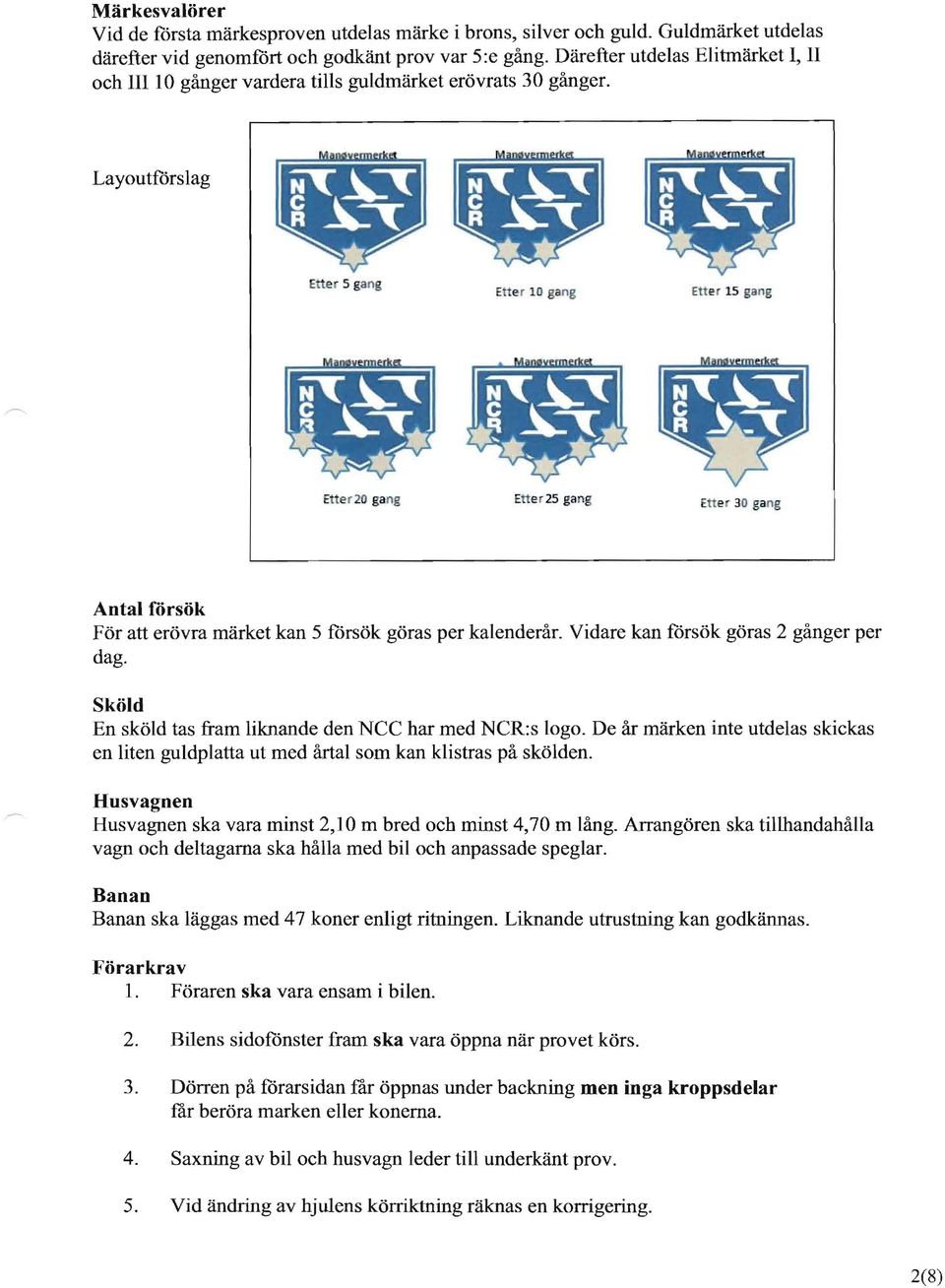 Layoutf6rslag Etter 5 gang Etier 10 gang Etter 15 gang Etter20 gang Etter25 gang Etter 30 gang Antal forsok For att erovra market kan 5 f6rsok goras per kalendenk Vidare kan f6rsok goras 2 ganger per