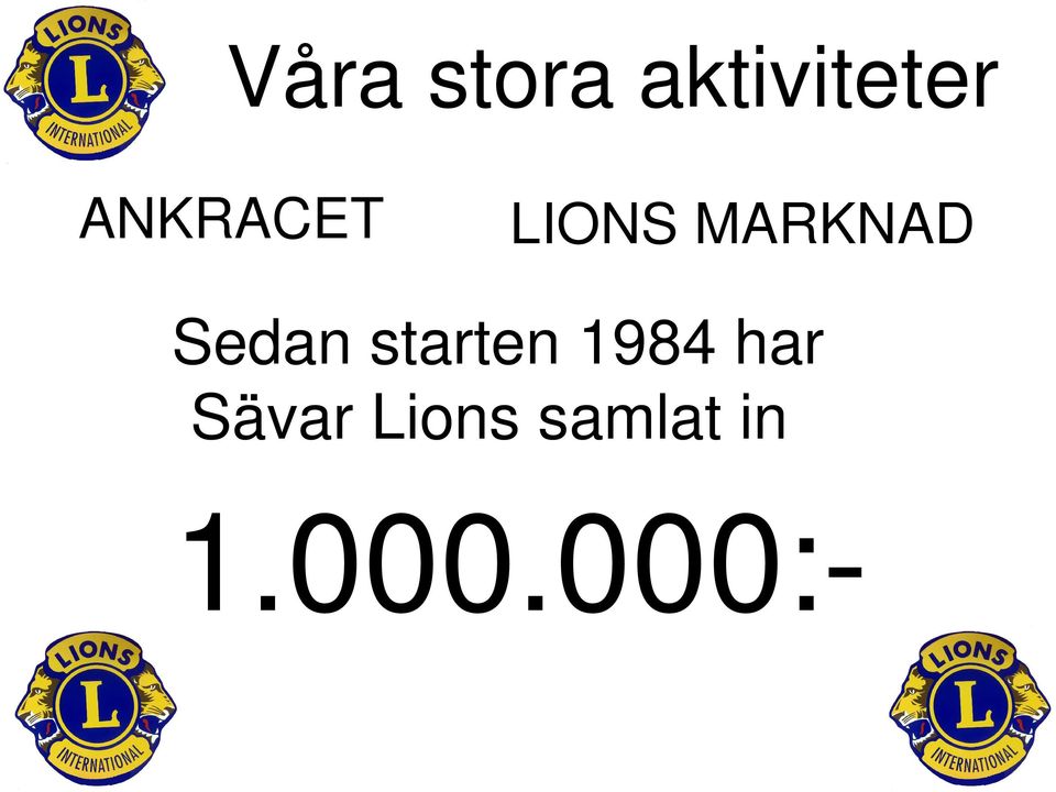 Sedan starten 1984 har