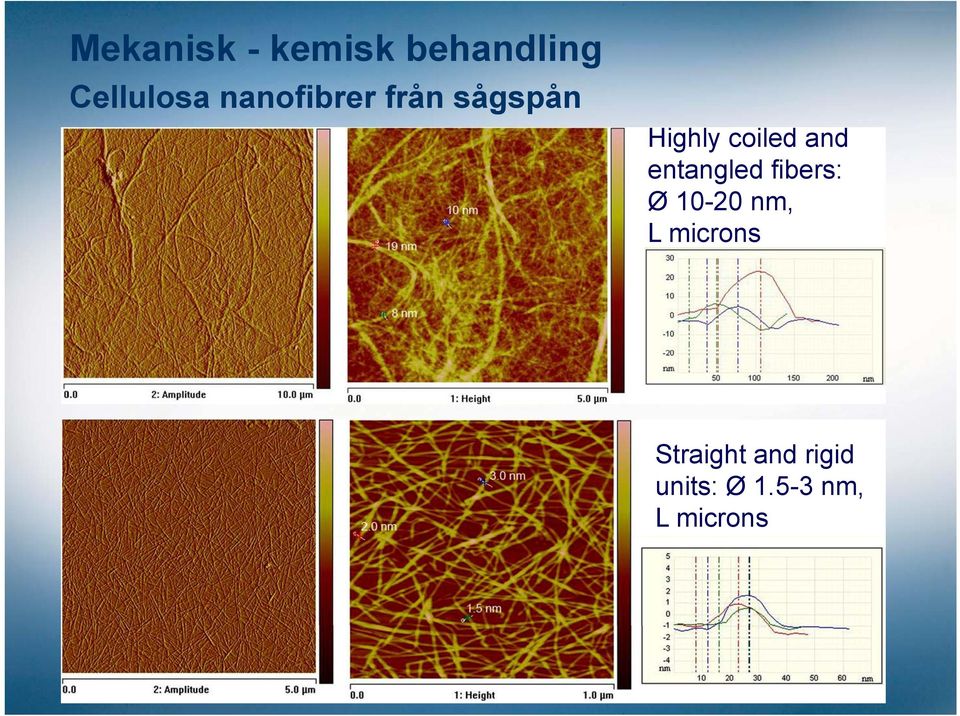 entangled fibers: Ø 10-20 nm, L microns St i ht